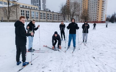 Отборочные соревнования по лыжным гонкам в колледже!