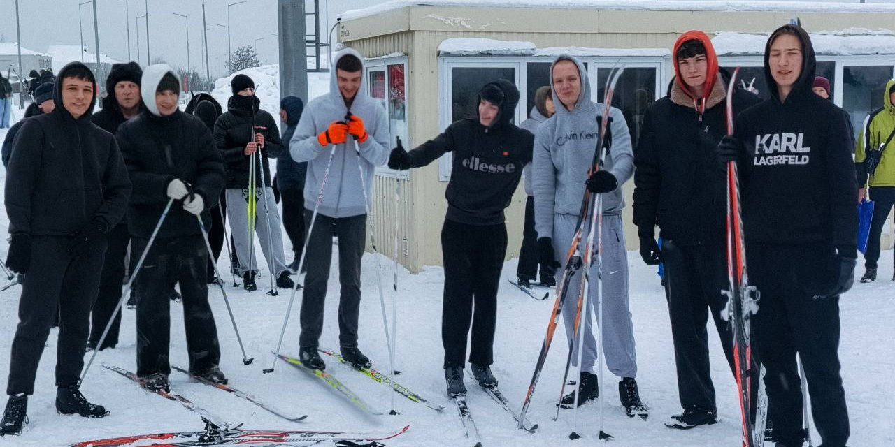 Наши парни на областных соревнованиях по зимнему многоборью! 